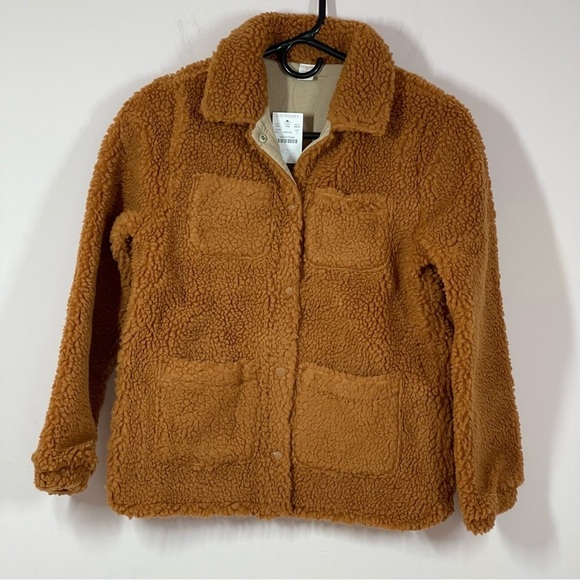 J.Crew Crewcuts Girls' shirt-jacket in sherpa size Large